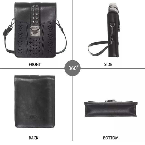 NWOT INICAT crossbody RFID Blocking Bag Cell Phone Purse Wallet, adjust strap - Picture 2 of 5